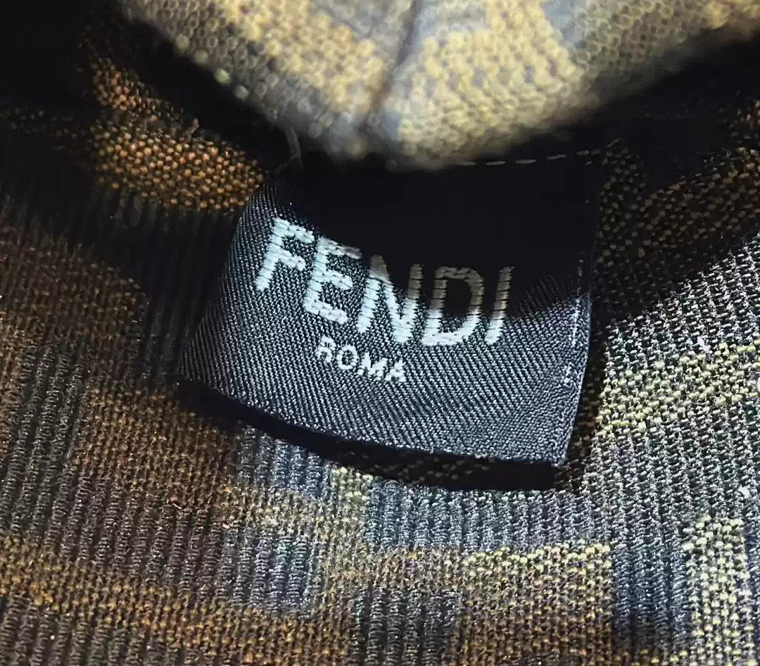 Fendi 8BP129 Fendi First Small White and blue woven leather bag