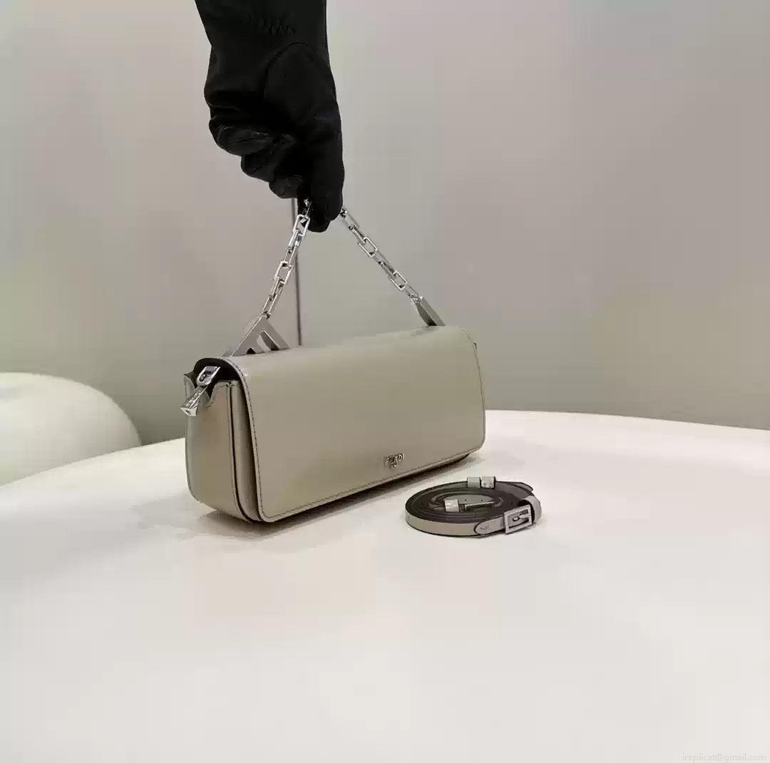 Fendi 8BS072 Fendi First Sight Gray leather mini bag