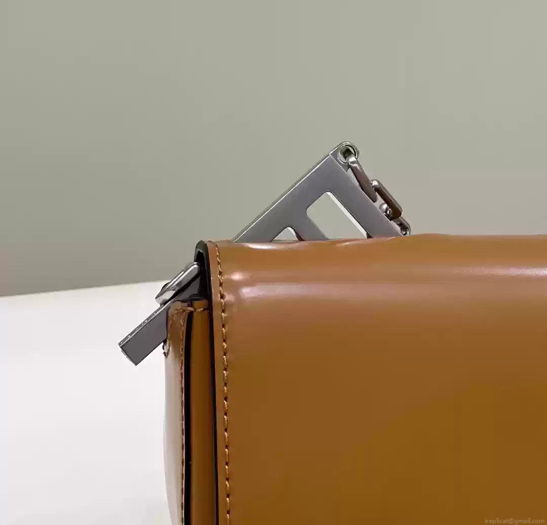 Fendi 8BS072 Fendi First Sight Brown leather mini bag