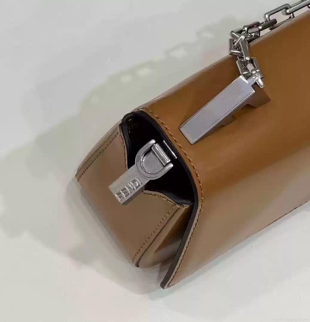 Fendi 8BS072 Fendi First Sight Brown leather mini bag