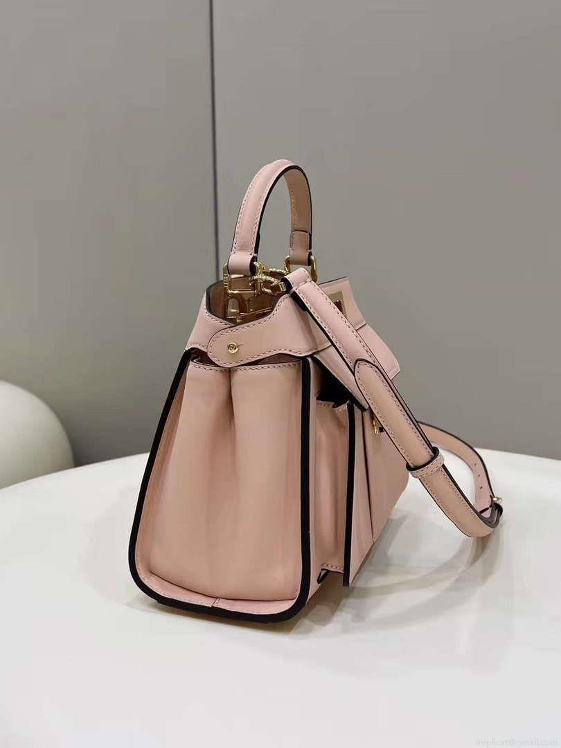 Fendi 8BN244 Peekaboo Mimi Pink Leather Bag 8596S