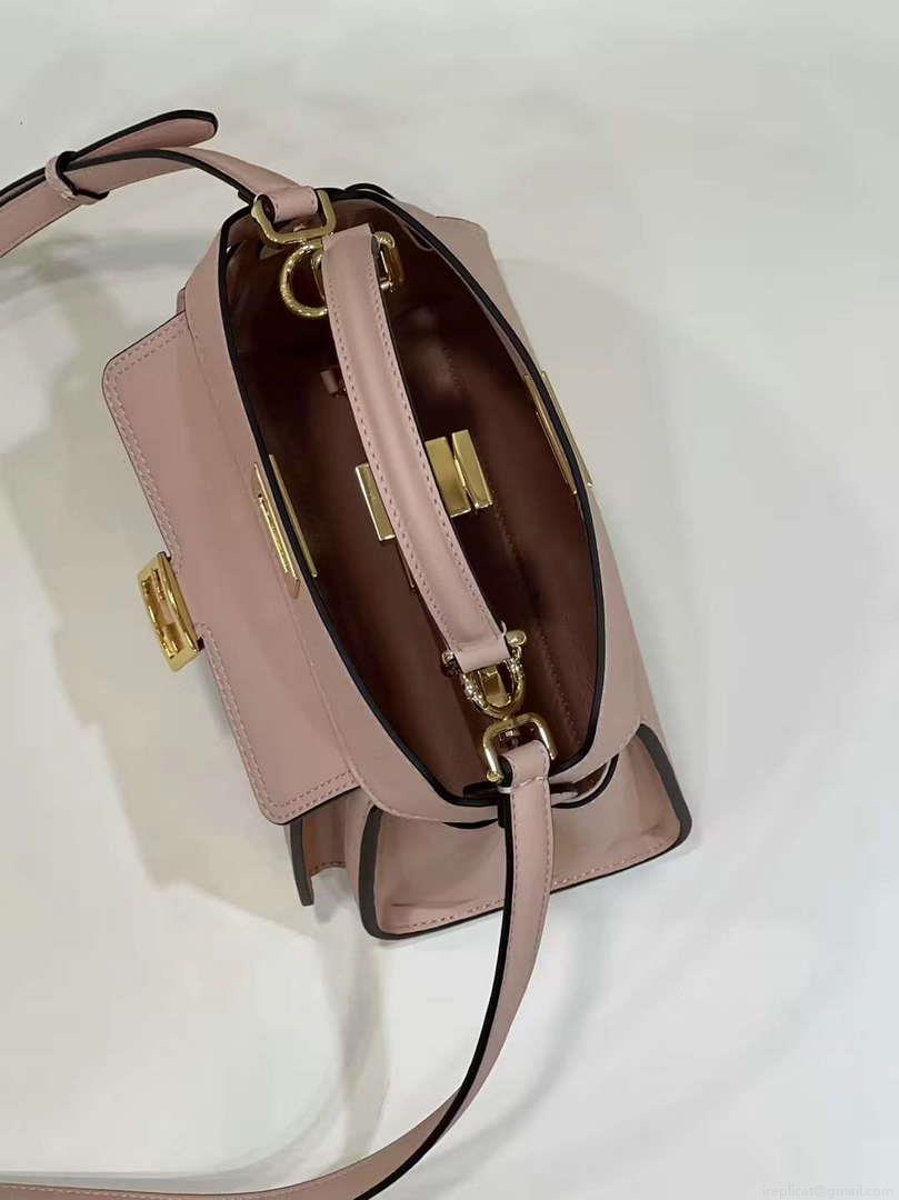 Fendi 8BN244 Peekaboo Mimi Pink Leather Bag 8596S