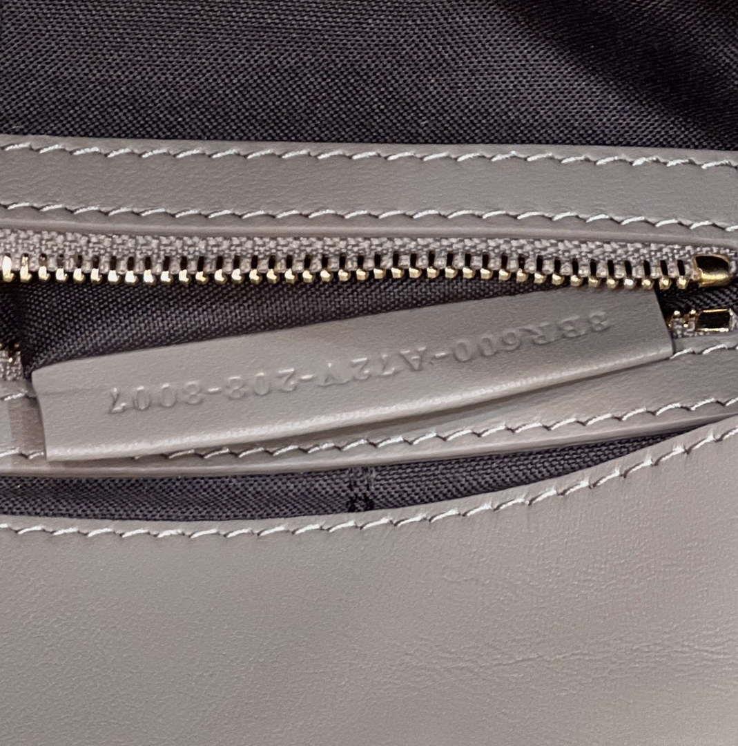 Fendi 8BR600 Baguette Medium Gray leather 0135M bag
