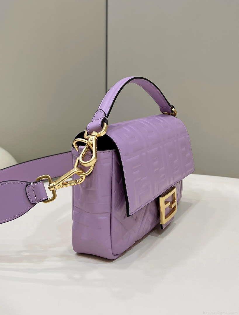 Fendi 8BR600 Baguette Medium leather 0135M bag Purple