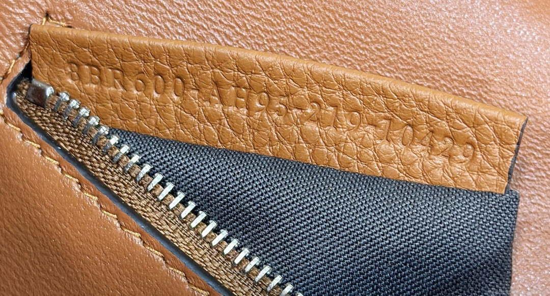 Fendi 8BR600 Baguette Brown Selleria bag with Oversized Topstitching 8610