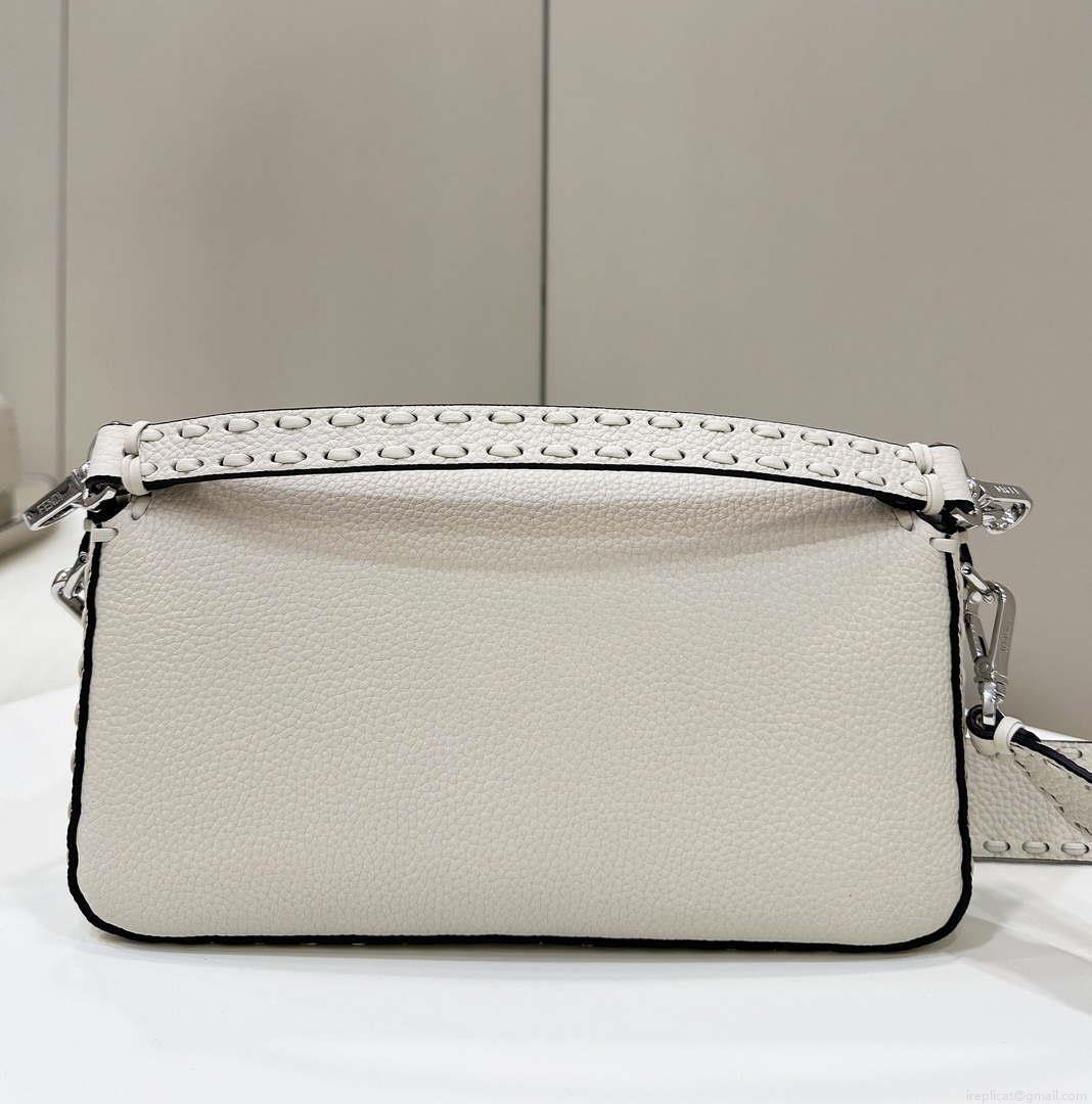 Fendi 8BR600 Baguette Camellia Selleria bag with Oversized Topstitching 8610