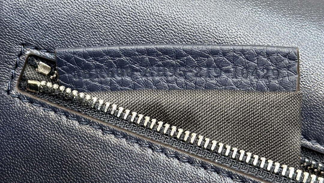 Fendi 8BR600 Baguette Midnight blue Selleria bag with Oversized Topstitching 8610