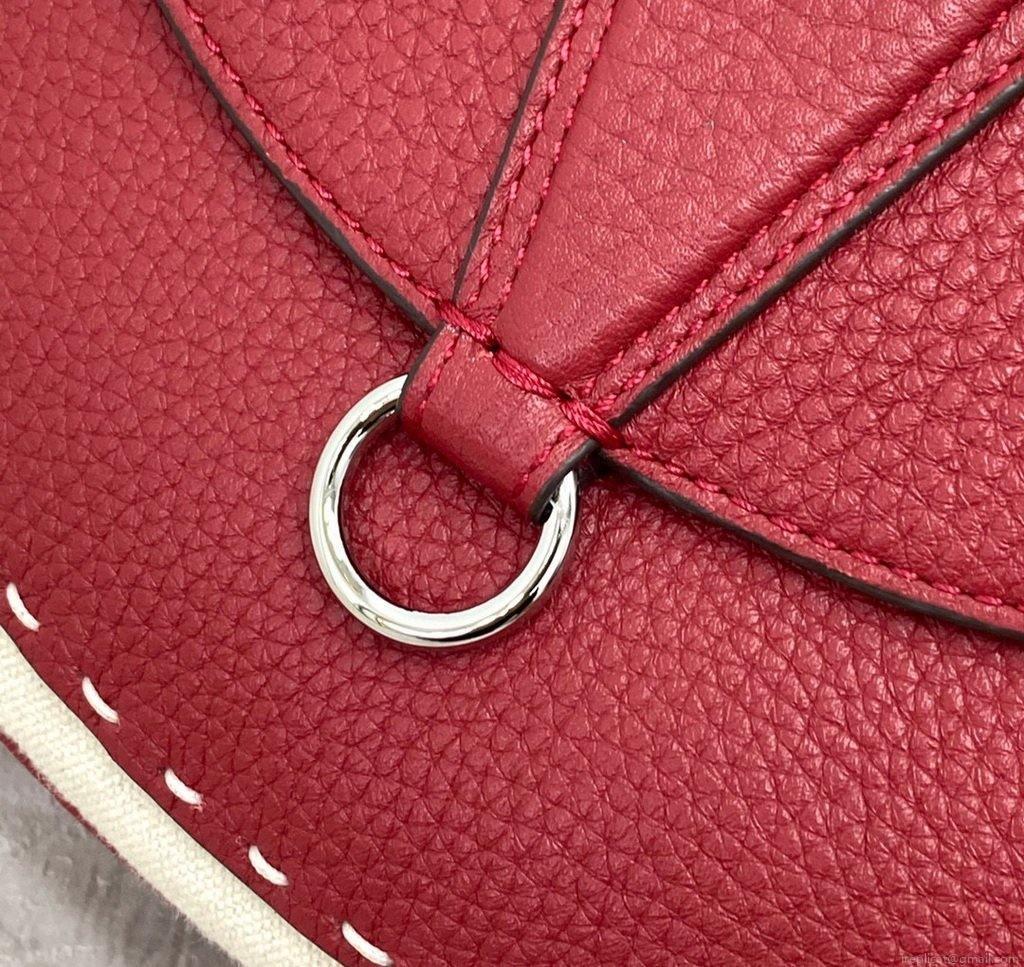 Fendi 655 Fendi Moonlight Shoulder Saddle Leather Bag Red