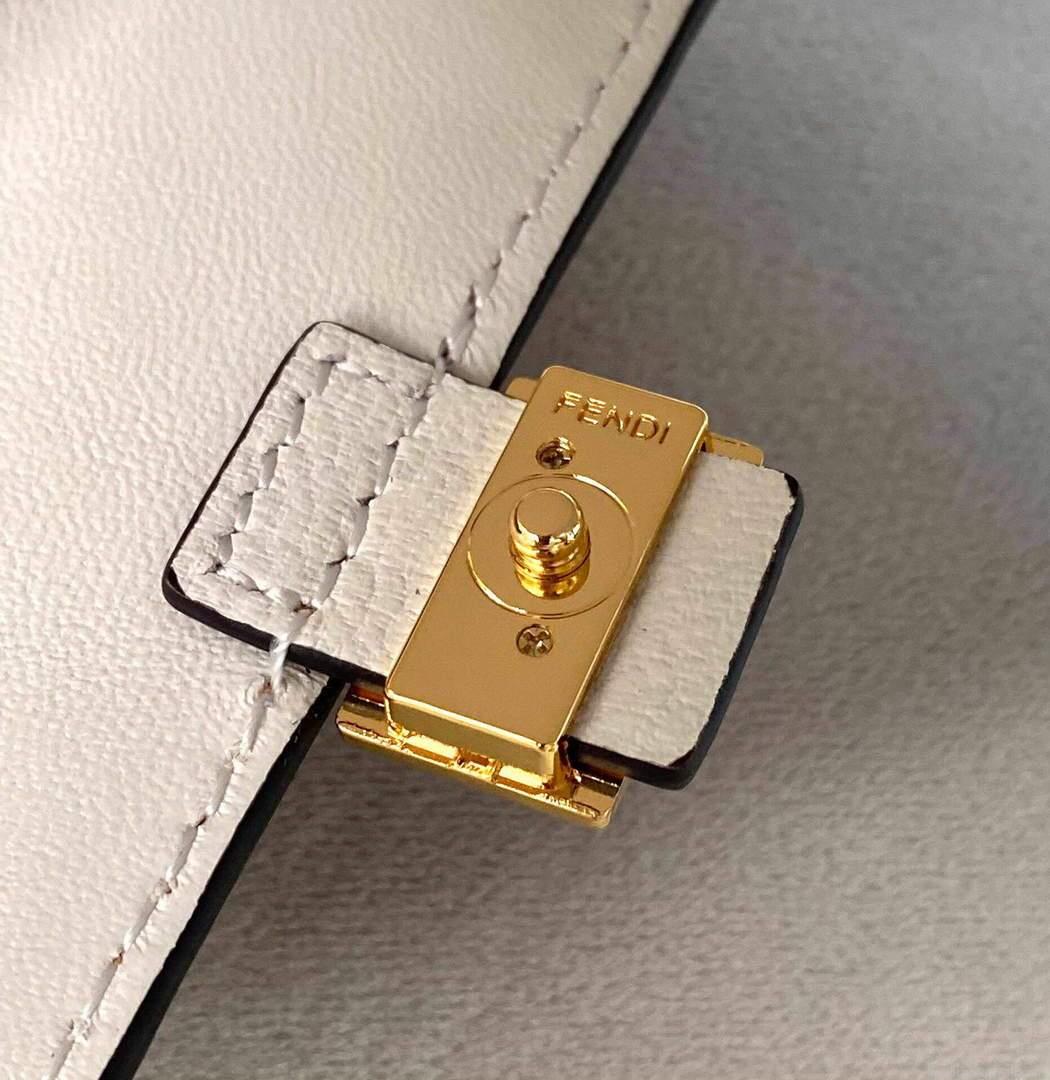 Fendi 7AR844 Nano Baguette Charm Apricot Nappa Leather