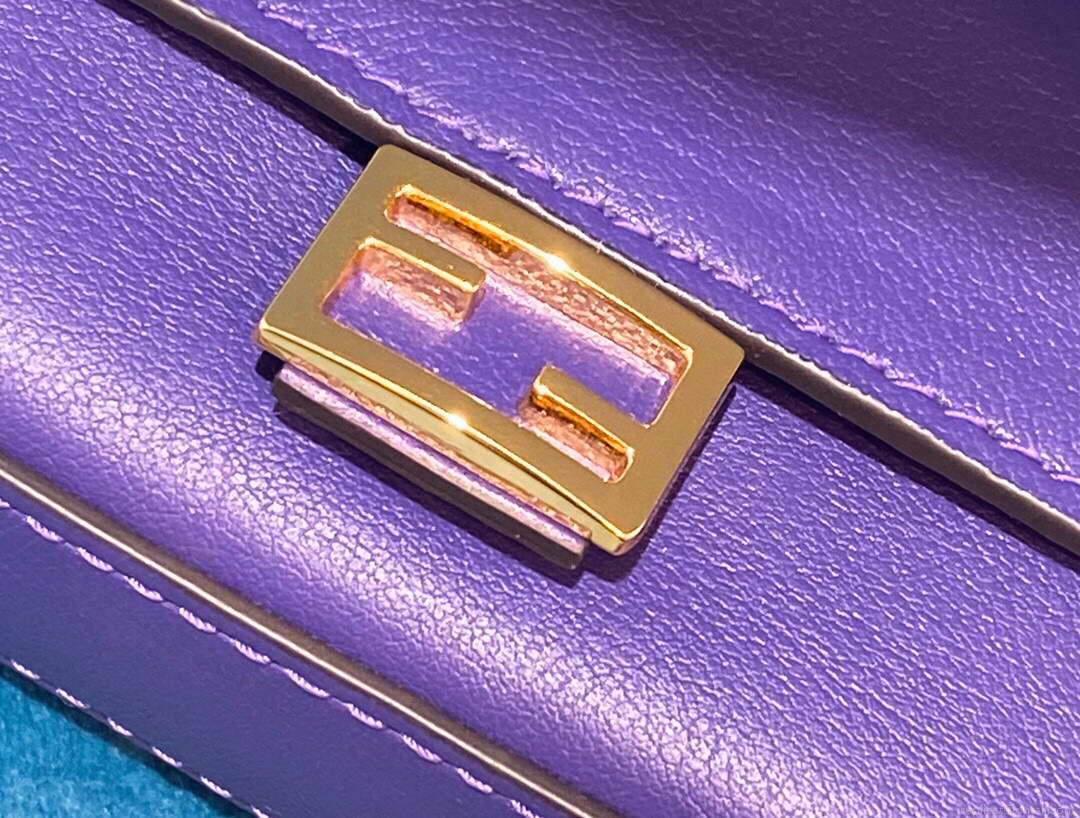 Fendi 7AR844 Nano Baguette Charm Purple Nappa Leather
