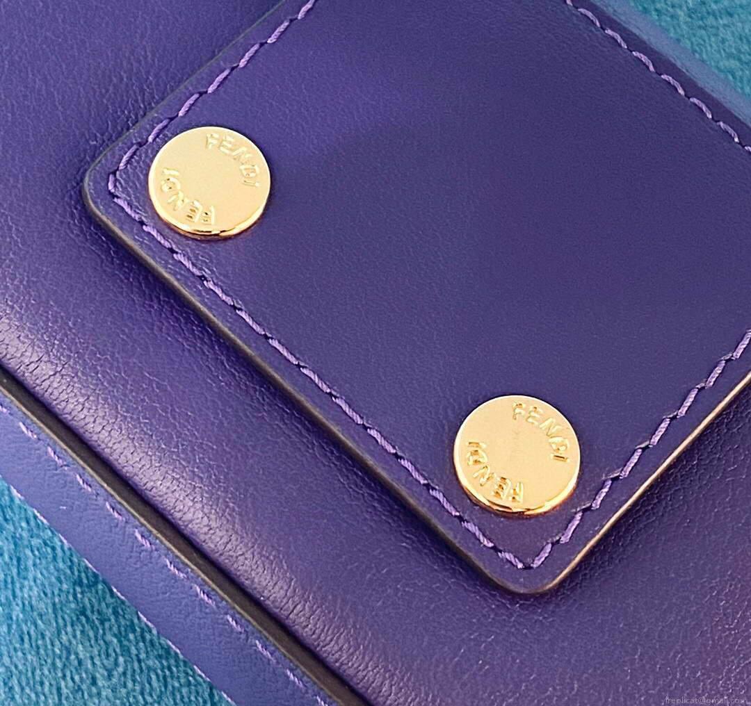 Fendi 7AR844 Nano Baguette Charm Purple Nappa Leather