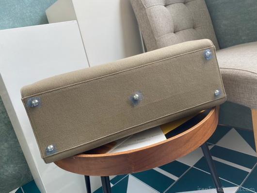 Fendi 8BH374 FENDI PEEKABOO X-TOTE Light Green Canvas Bag