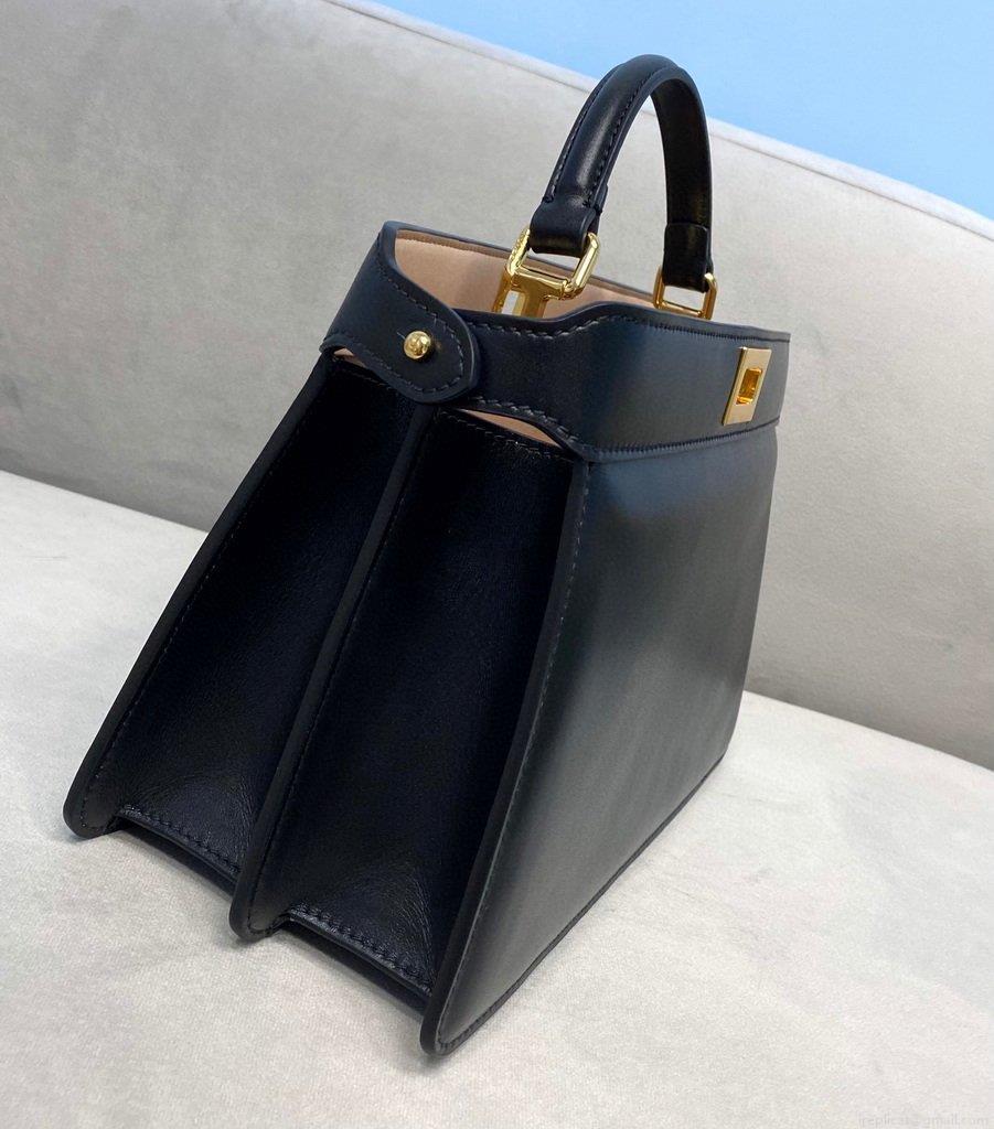 Fendi 8BN323 Peekaboo ISEEU EAST-WEST Black Leather 70193S Bag
