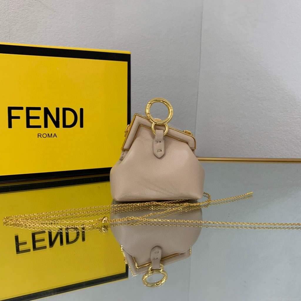 Fendi Nano First Charm Shoulder Bag 7AS051 Light Pink