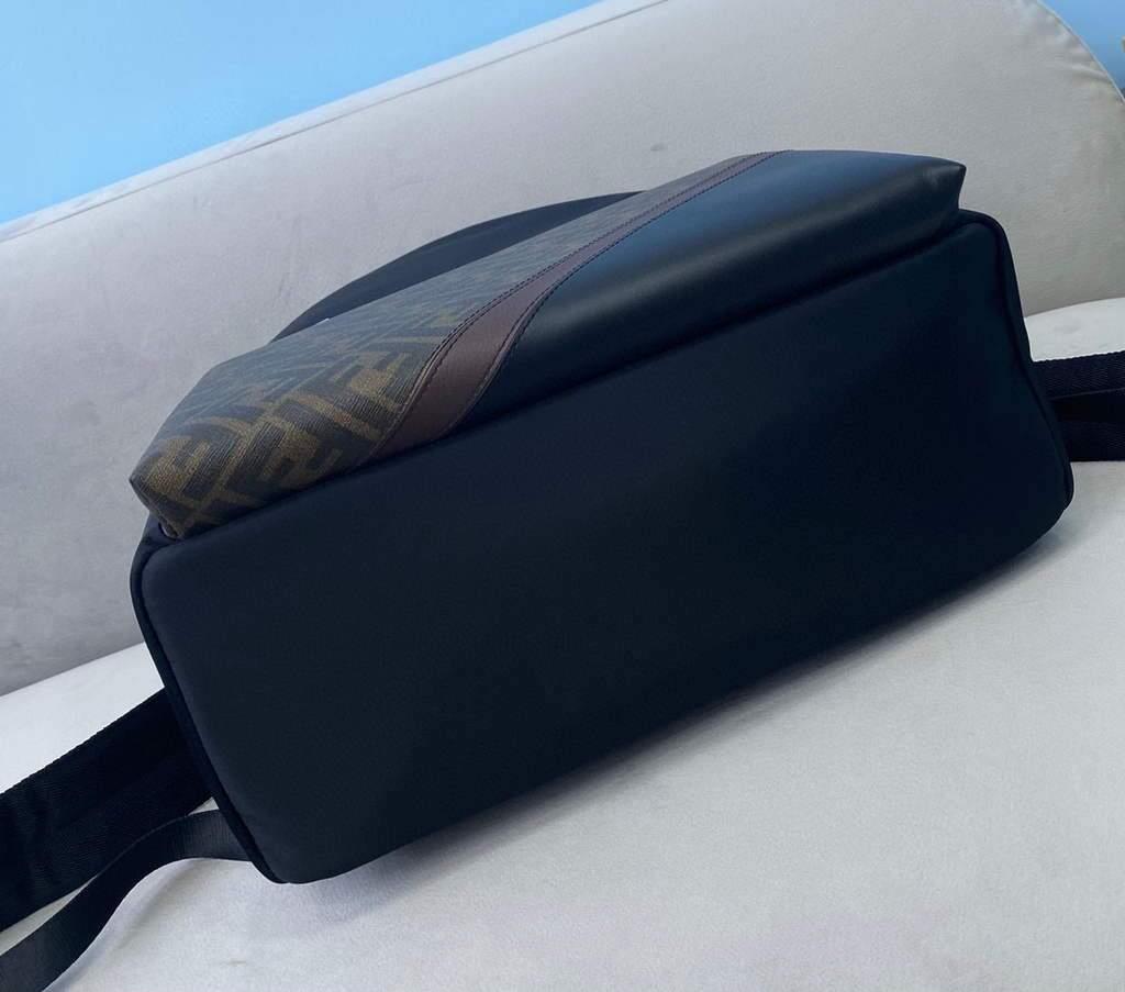 Fendi 2381 Backpack Black Fendi Nylon Shoulders Backpack 7VZ042 Black