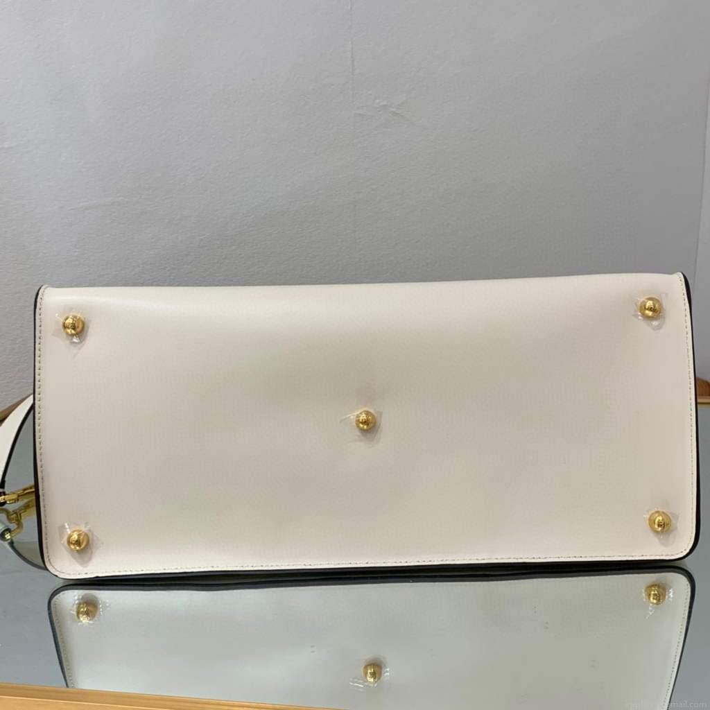 Fendi 8BH391 Fendi way Medium White Leather bag