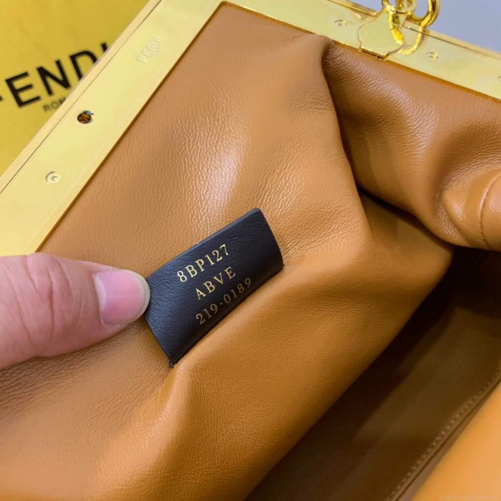 Fendi 8BP127 Fendi First Medium Fox fur Brown Bag
