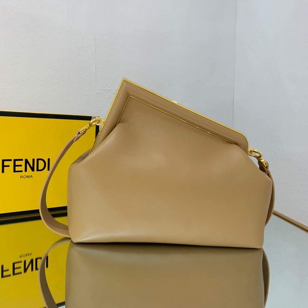 Fendi FIRST Medium Bag Apricot Leather 8BP127