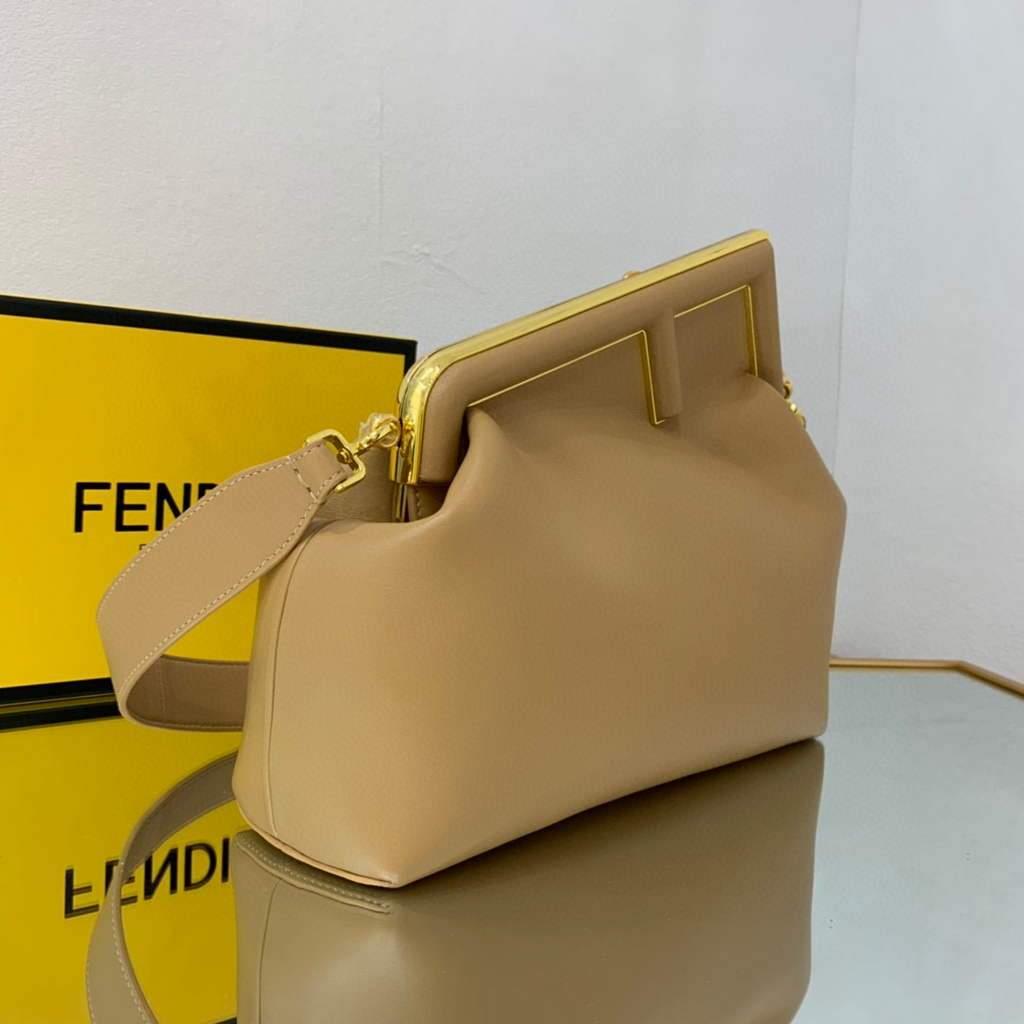Fendi FIRST Medium Bag Apricot Leather 8BP127