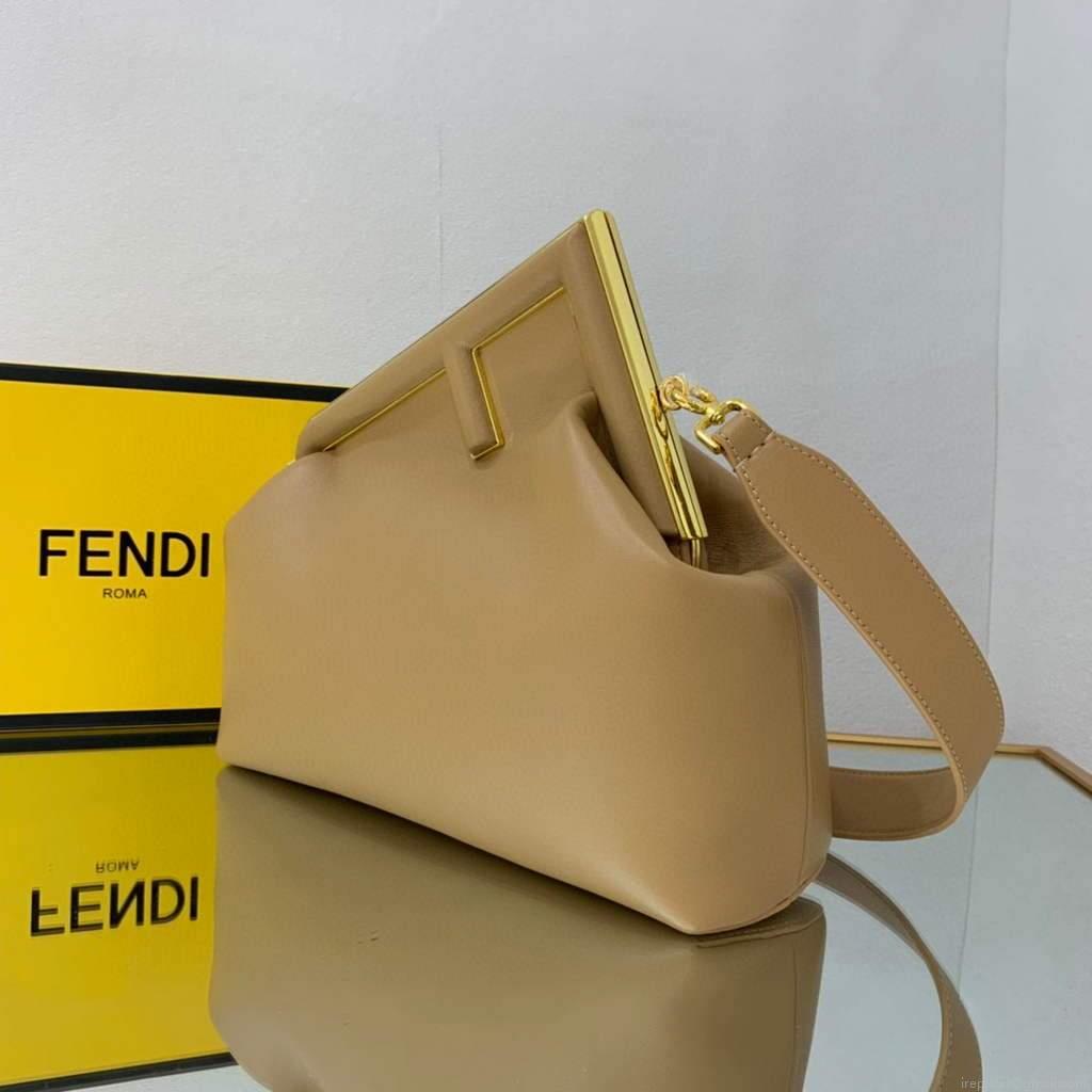 Fendi FIRST Medium Bag Apricot Leather 8BP127
