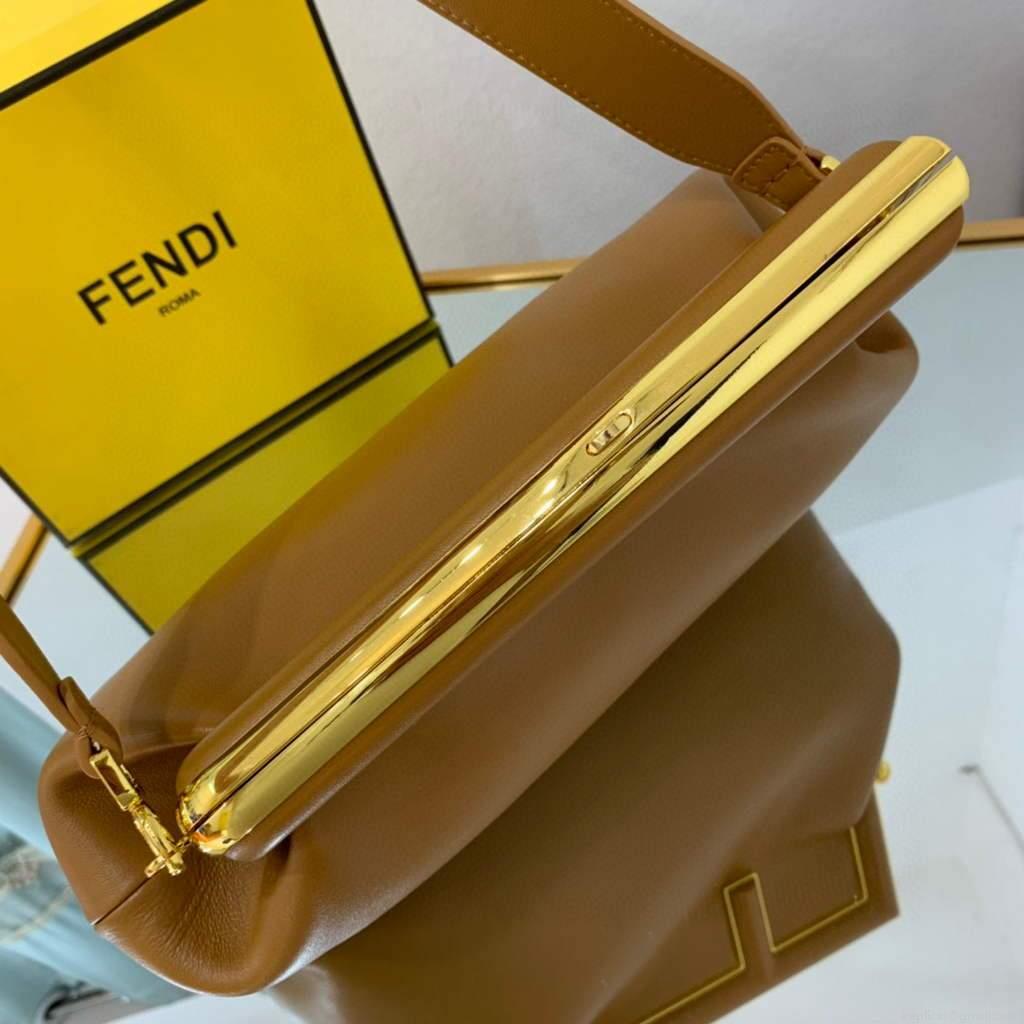 Fendi FIRST Medium Bag Tan Leather 8BP127