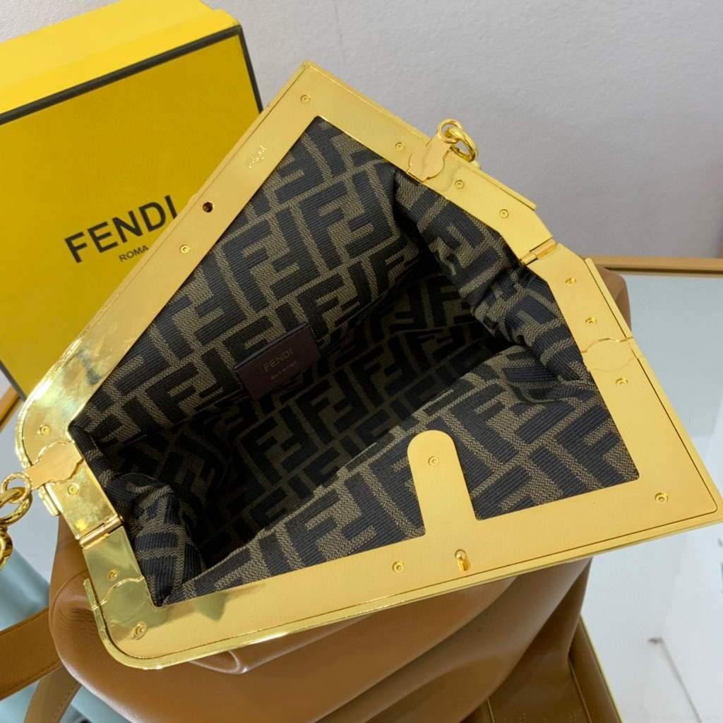 Fendi FIRST Medium Bag Tan Leather 8BP127