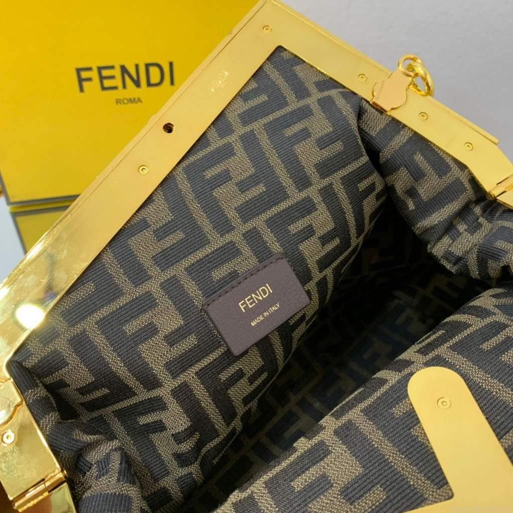 Fendi FIRST Medium Bag Tan Leather 8BP127