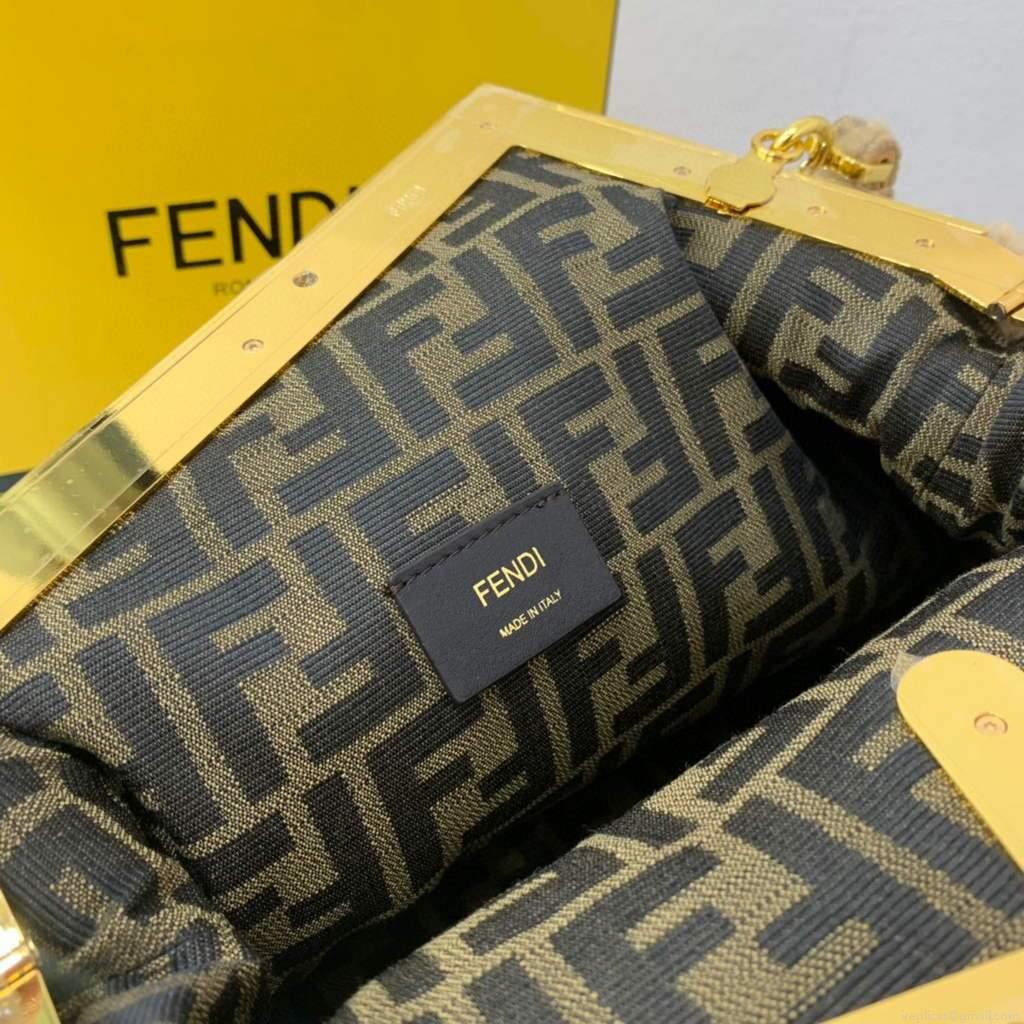 Fendi First Medium Sheepskin Bag 8BP127 Apricot