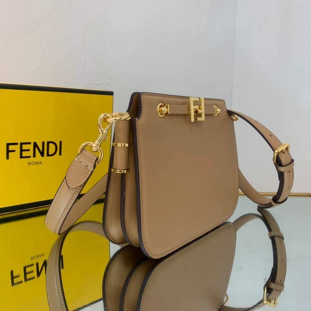 Fendi Touch Beige leather Bag 8BT349