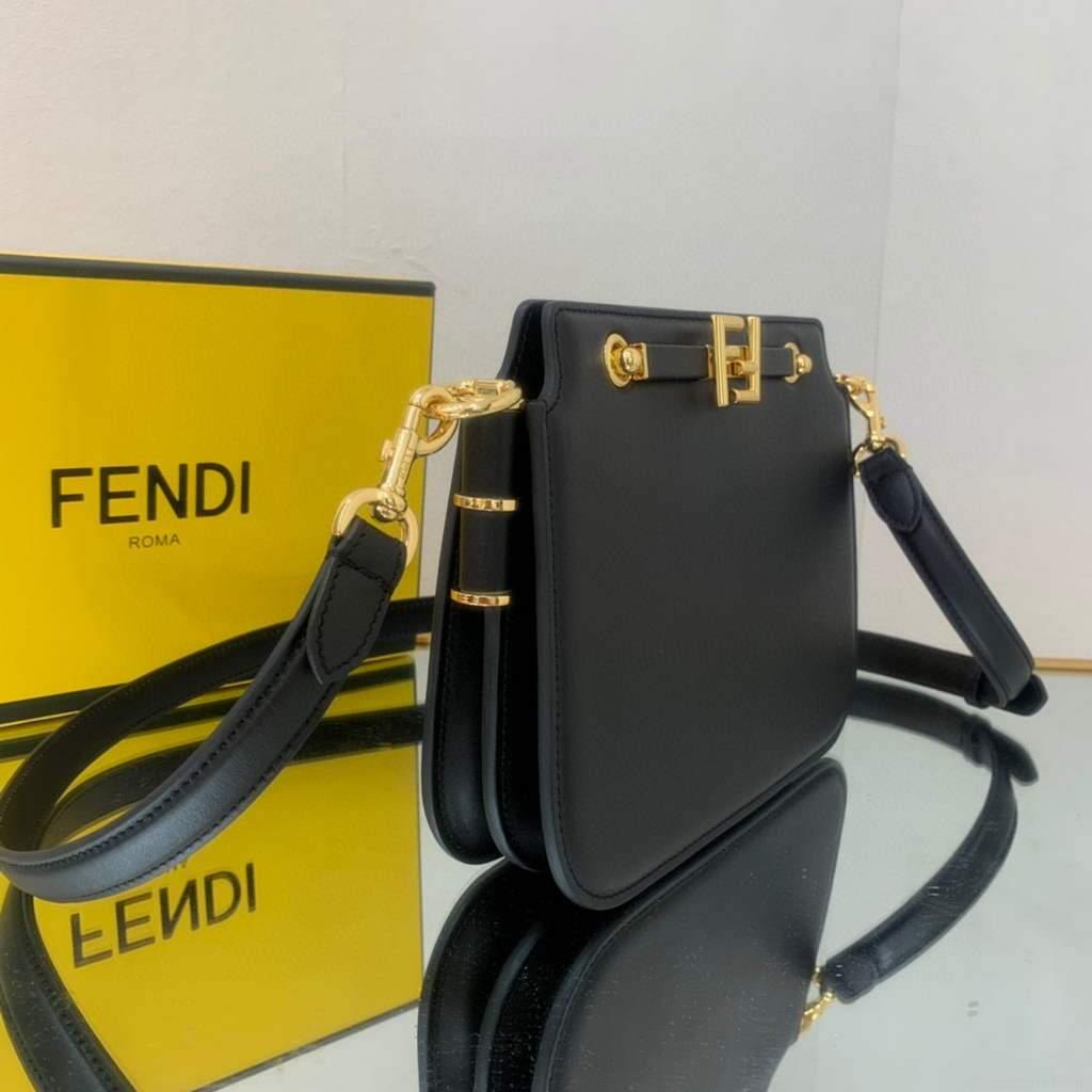 Fendi Touch Black leather Bag 8BT349