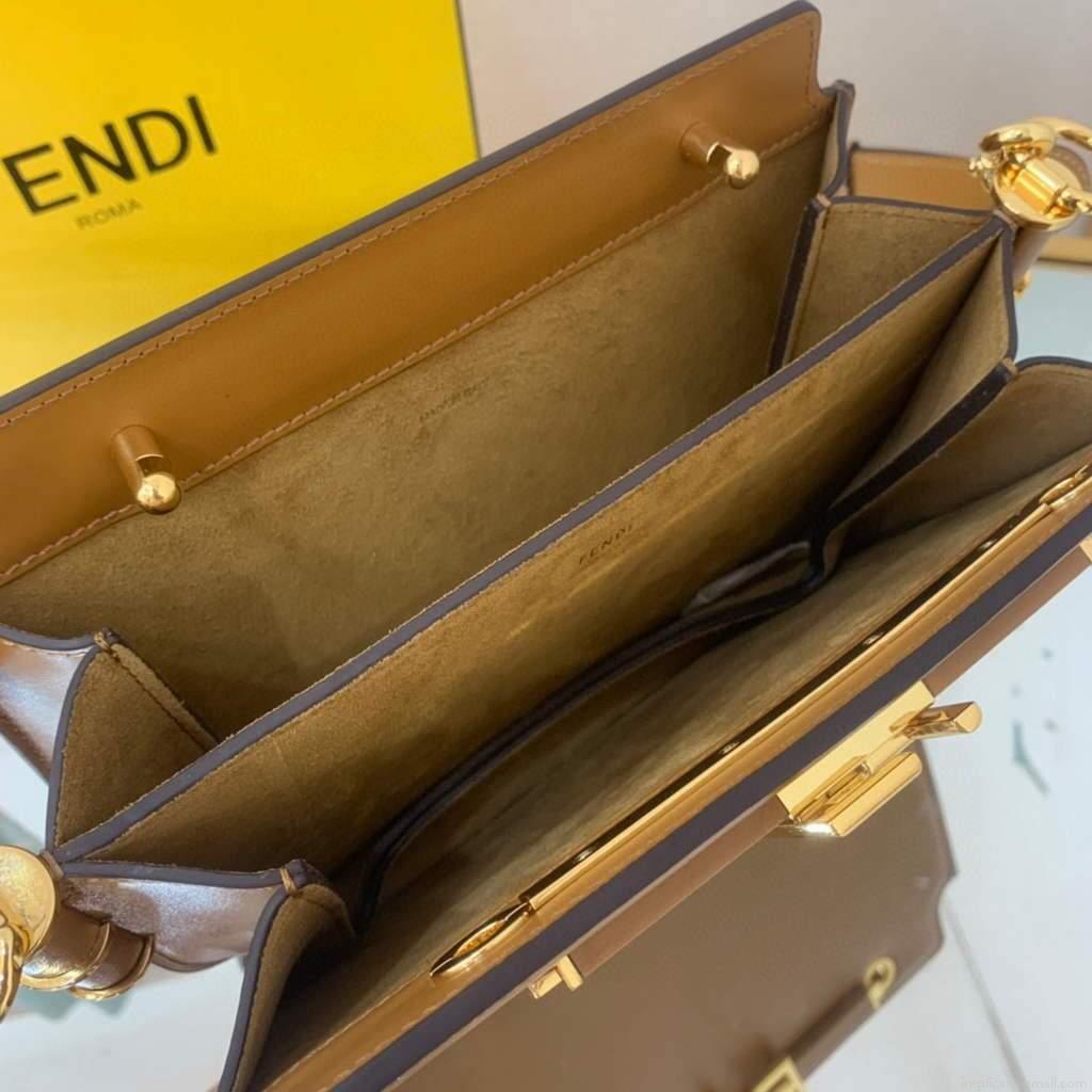 Fendi Touch Brown leather Bag 8BT349