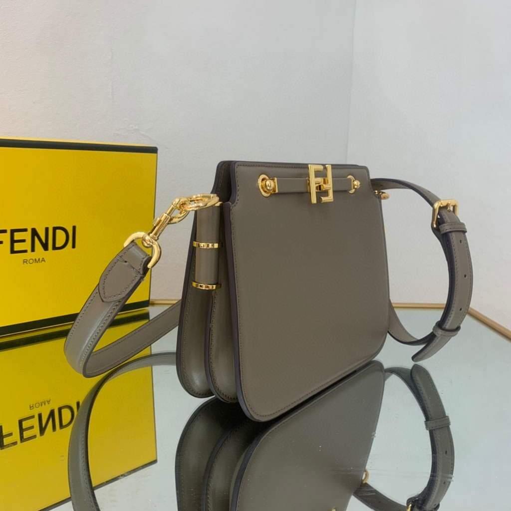 Fendi Touch Grey leather Bag 8BT349