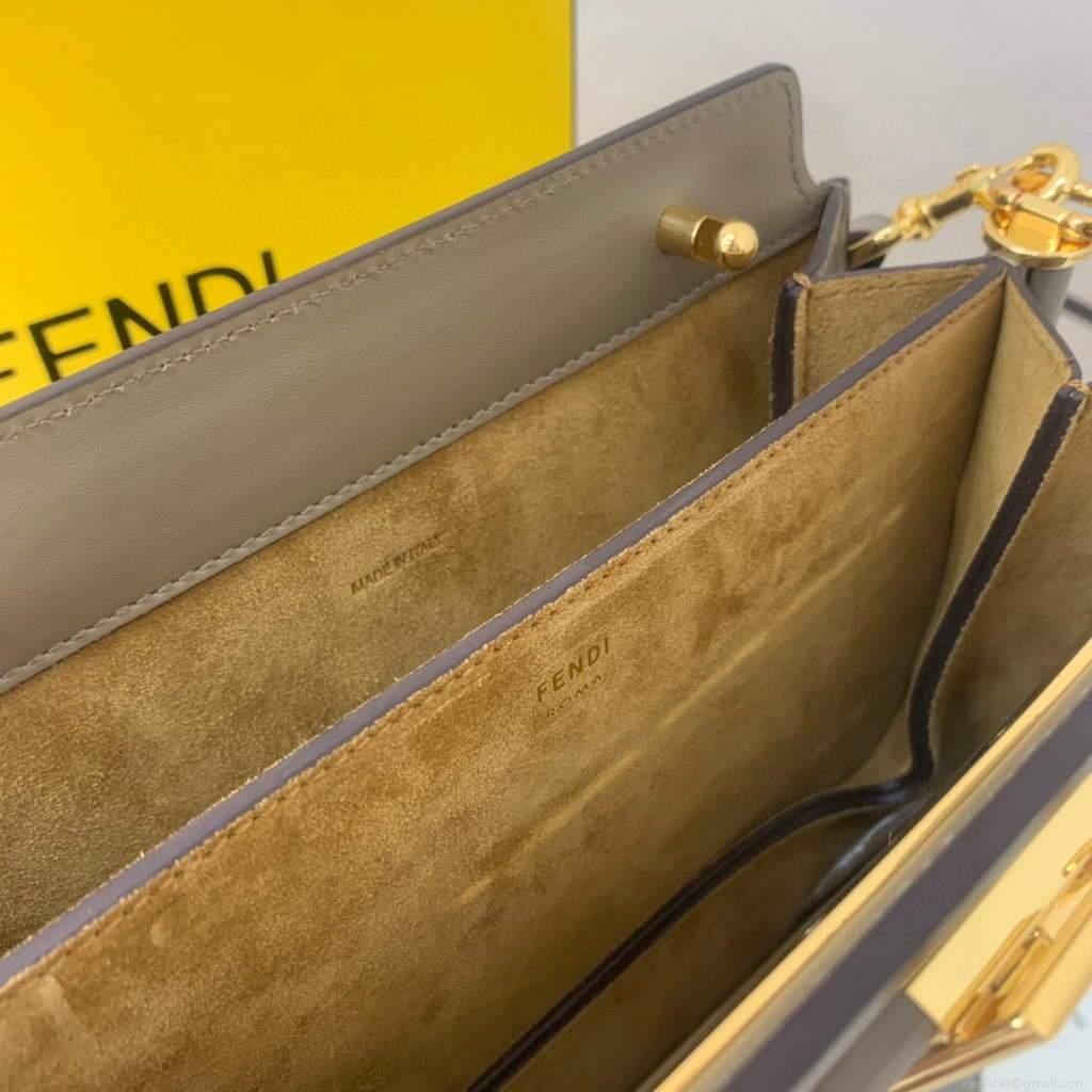 Fendi Touch Grey leather Bag 8BT349