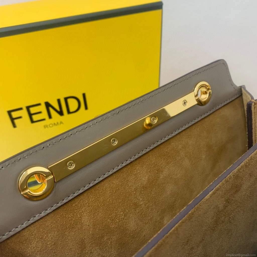 Fendi Touch Grey leather Bag 8BT349