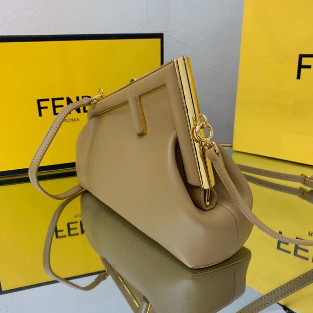 Fendi FIRST Small Bag Apricot Leather 8BP129
