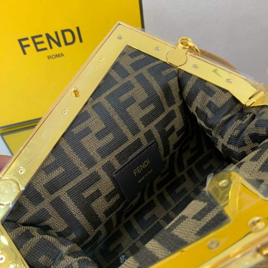 Fendi First Small Sheepskin Bag 8BP129 Tan