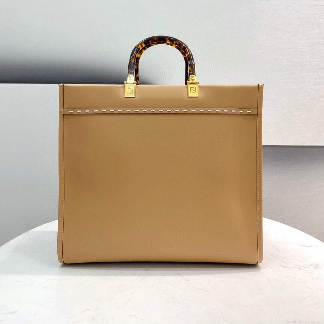Fendi 8BH386 Sunshine Medium Fendi Tote Bag 8518 Apricot