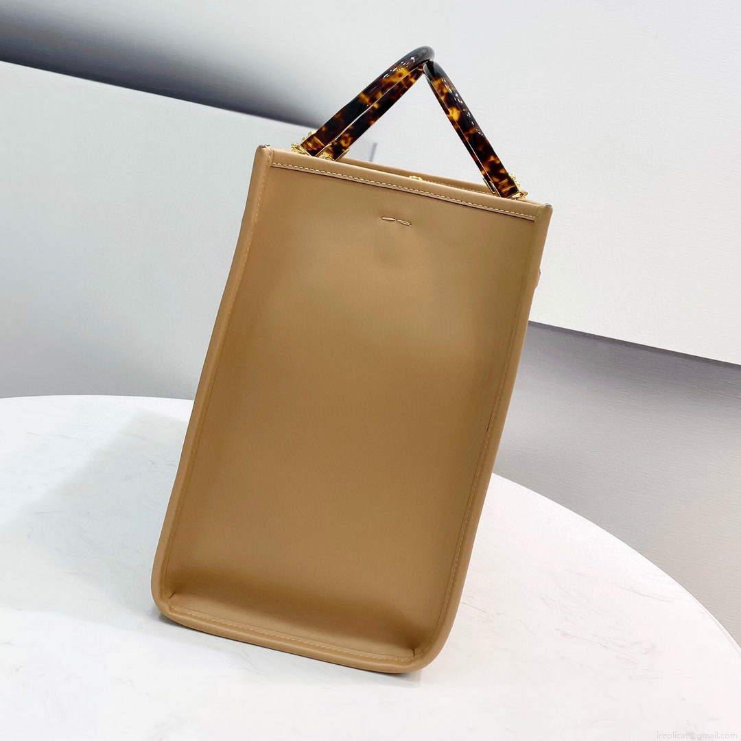 Fendi 8BH386 Sunshine Medium Fendi Tote Bag 8518 Apricot