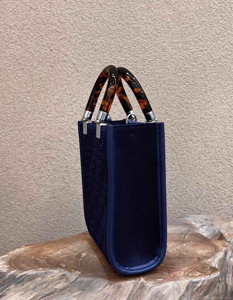 Fendi 8BS051 Mini Sunshine Shopper Bag 8527 Navy Blue