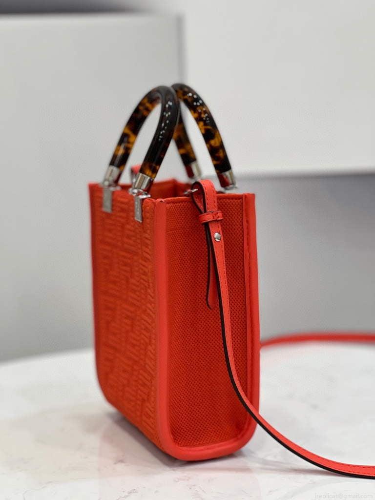 Fendi 8BS051 Mini Sunshine Shopper Bag 8527 Red
