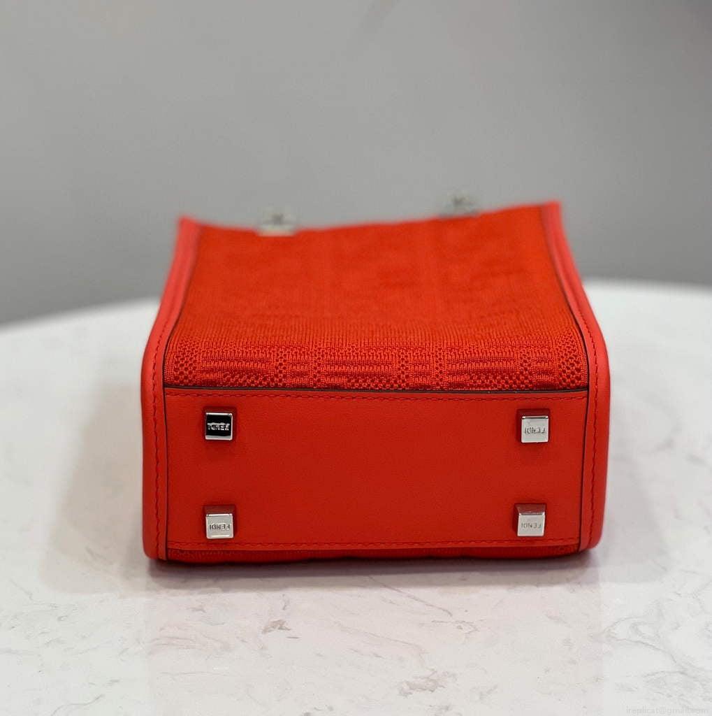 Fendi 8BS051 Mini Sunshine Shopper Bag 8527 Red