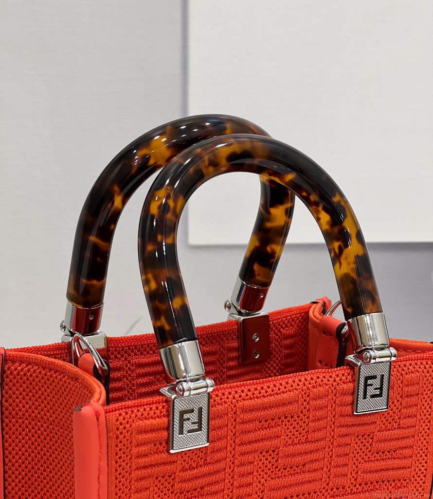 Fendi 8BS051 Mini Sunshine Shopper Bag 8527 Red
