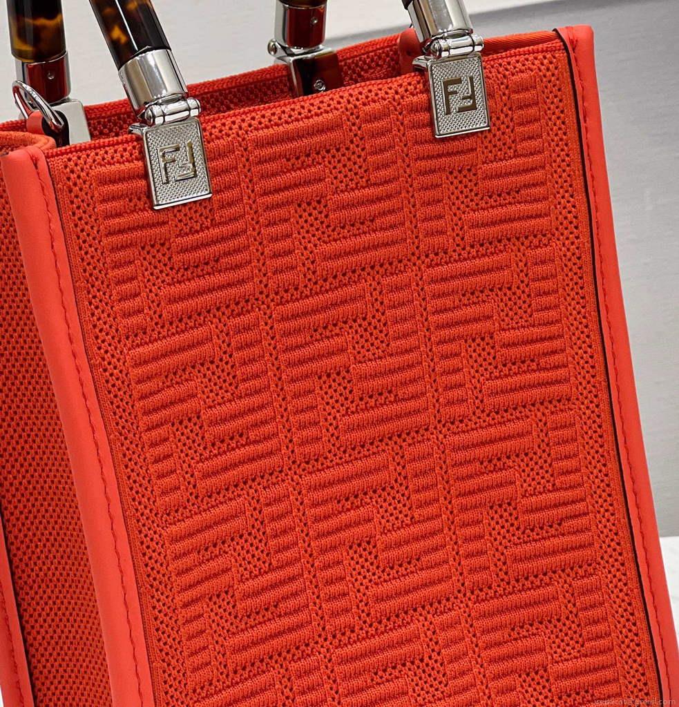 Fendi 8BS051 Mini Sunshine Shopper Bag 8527 Red