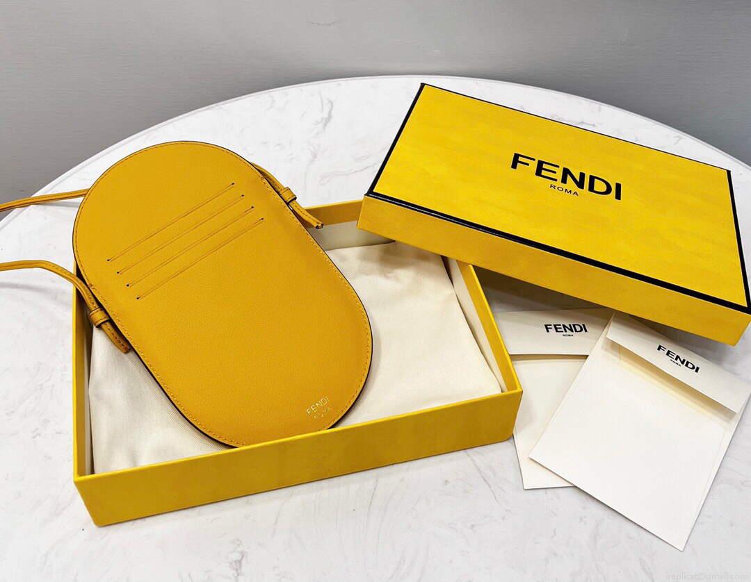Fendi 8526 Phone Shoulder Bag Yellow