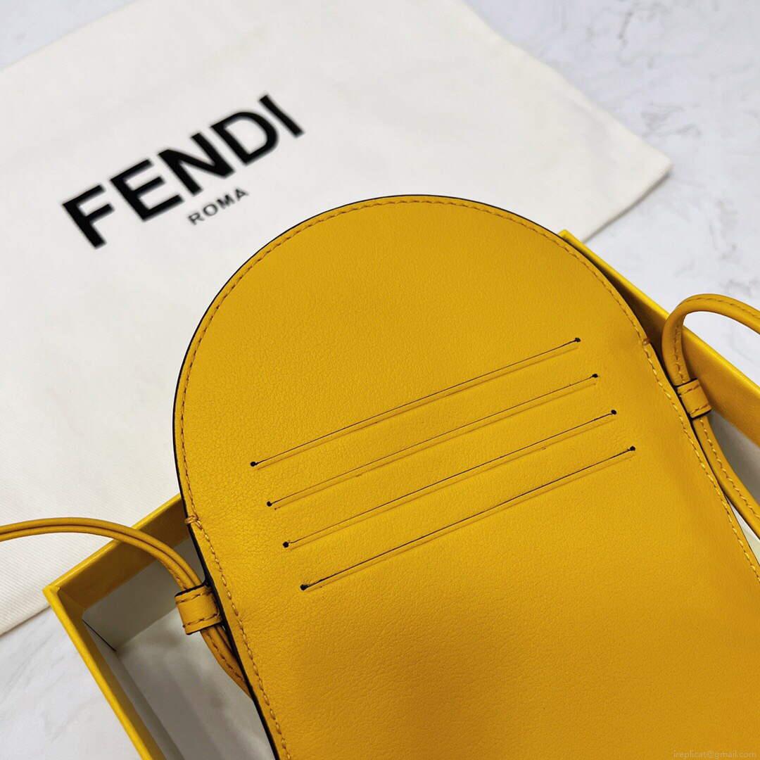 Fendi 8526 Phone Shoulder Bag Yellow