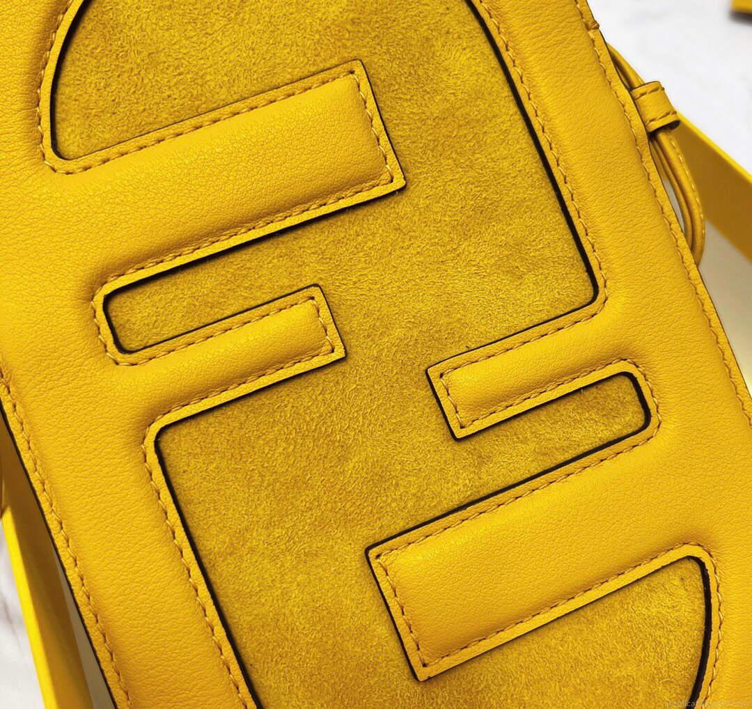 Fendi 8526 Phone Shoulder Bag Yellow