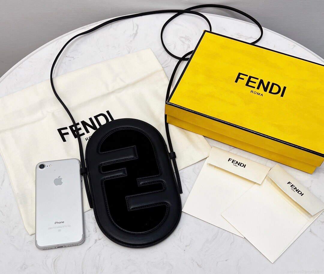 Fendi 8526 Phone Shoulder Bag Black