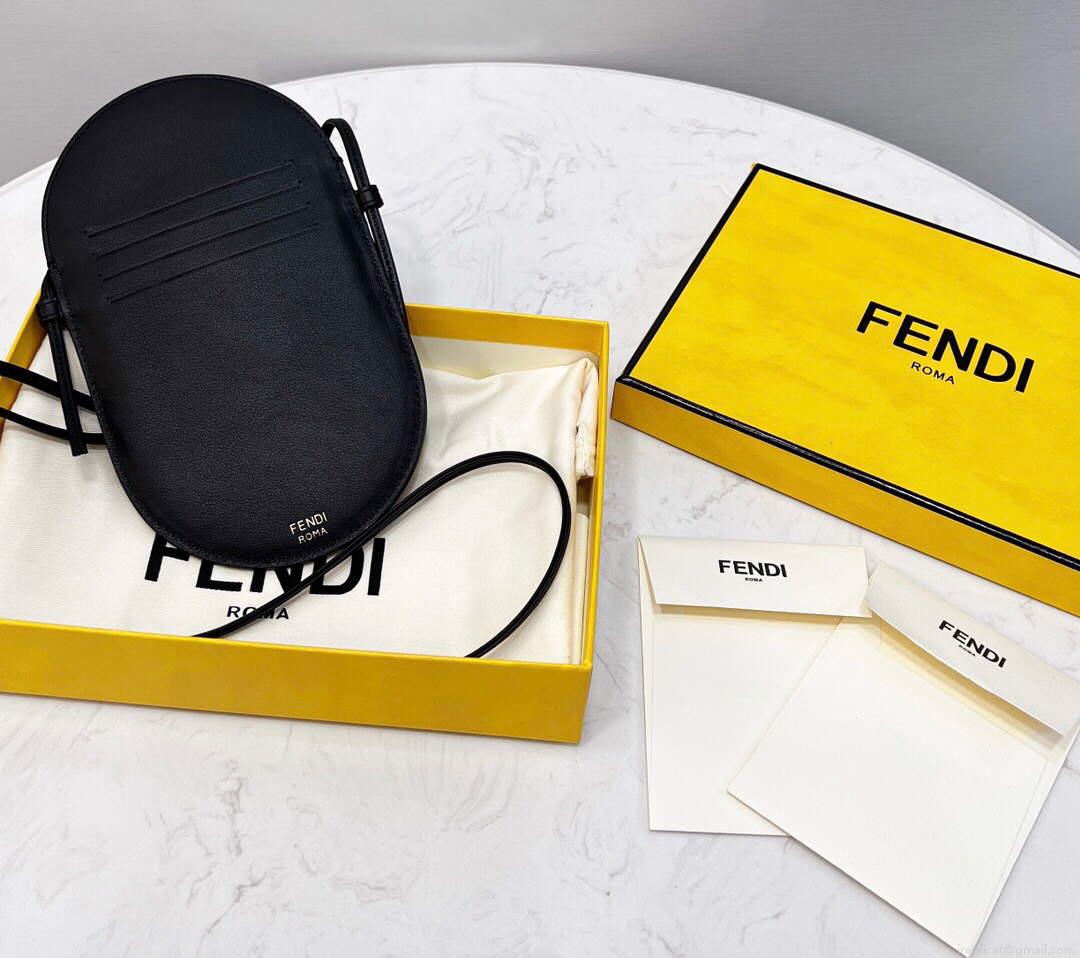 Fendi 8526 Phone Shoulder Bag Black
