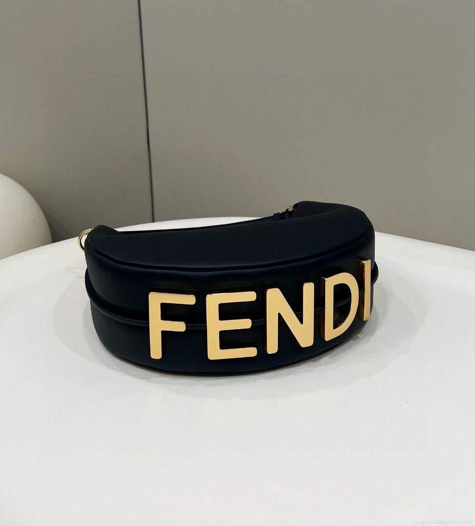 Fendi 8BR798 Fendigraphy Small White leather bag 80056M Black