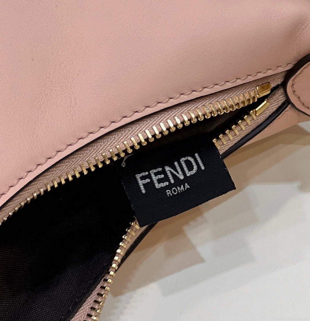 Fendi 8BR798 Fendigraphy Small White leather bag 80056M Pink